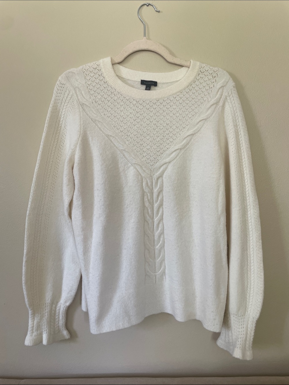 Talbots Cable Knit Crewneck Sweater
